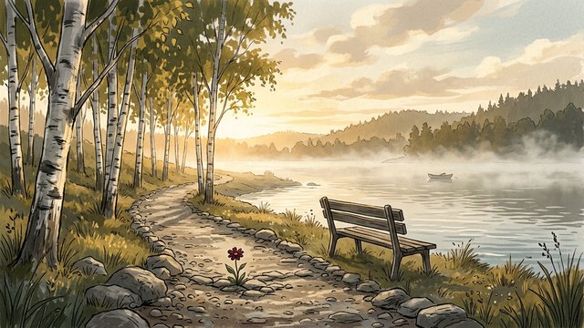 Ein Weg am See