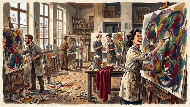 Ein Münchner Atelier der späten fünfziger Jahre Ein Münchner Atelier der späten fünfziger Jahre