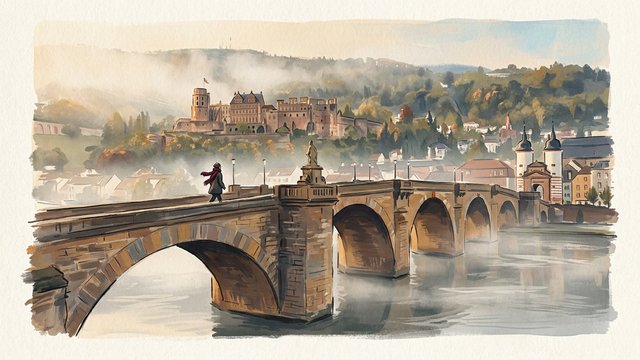 Die alte Brücke am Morgen
