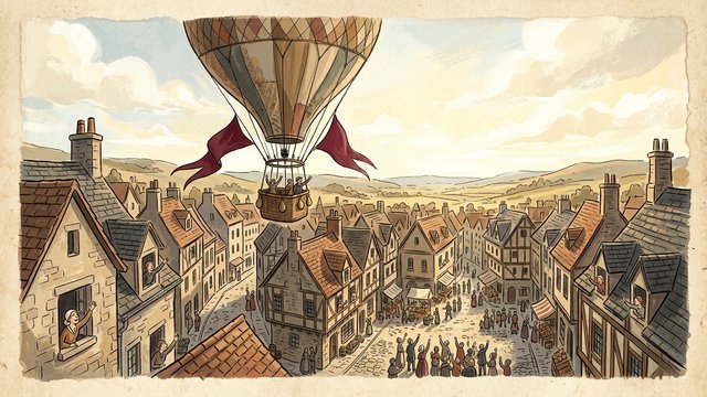 Ein Ballon über den Dächern Ein Ballon über den Dächern